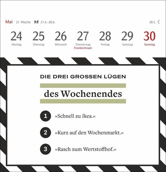 Produktbild: Die drei gro&szlig;en L&uuml;gen Premium-Postkartenkalender 2027 - 53 Postkarten mit am&uuml;santen Alltagsl&uuml;gen