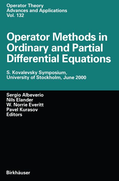 Produktbild: Operator Methods in Ordinary and Partial Differential Equations