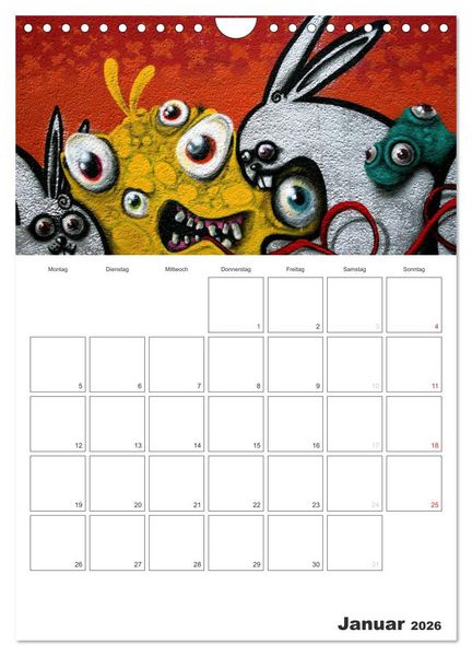 Produktbild: GRAFFITI 2026 / Planer (Wandkalender 2026 DIN A4 hoch), CALVENDO Monatskalender