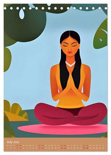 Produktbild: Meditation Unites (Desk Calendar 2026 DIN A5 portrait), CALVENDO 12 Month DeskCalendar
