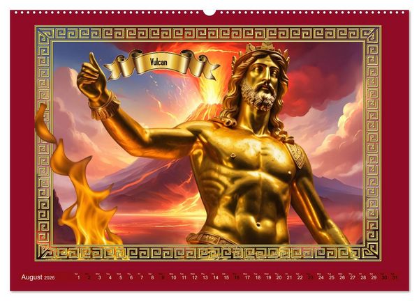 Produktbild: Roman Gods - under the spell of mythology (High Quality Premium Wall Calendar 2026 DIN A2 landscape),CALVENDO 12 Month Wall Calendar