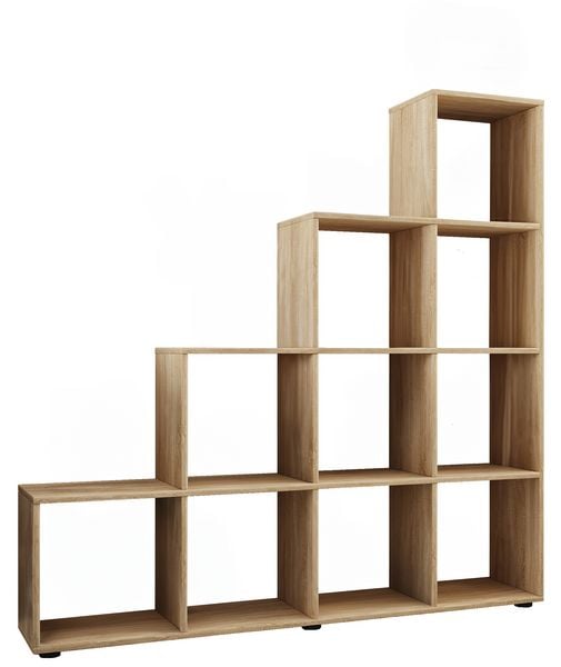 Holz Stand Treppenregal Regal 10 Fächer Napoli