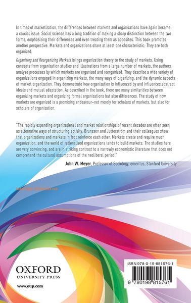 Produktbild: Organizing and Reorganizing Markets