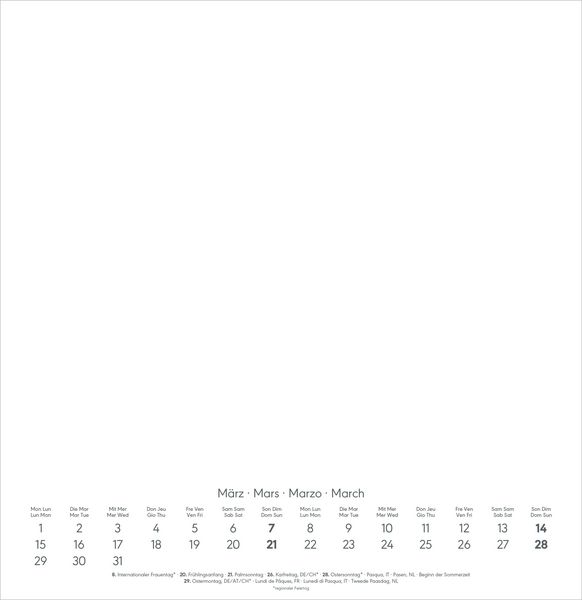 Produktbild: Kreativkalender XL schwarz 2027