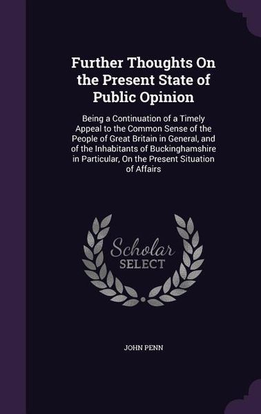 Produktbild: Further Thoughts On the Present State of Public Opinion