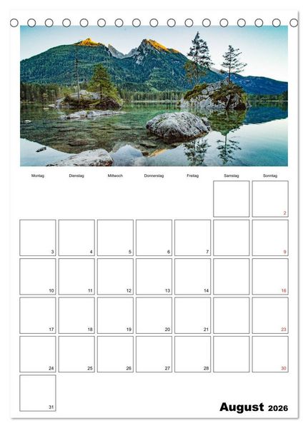 Produktbild: Bayerische Bergwelten (Tischkalender 2026 DIN A5 hoch), CALVENDO Monatskalender