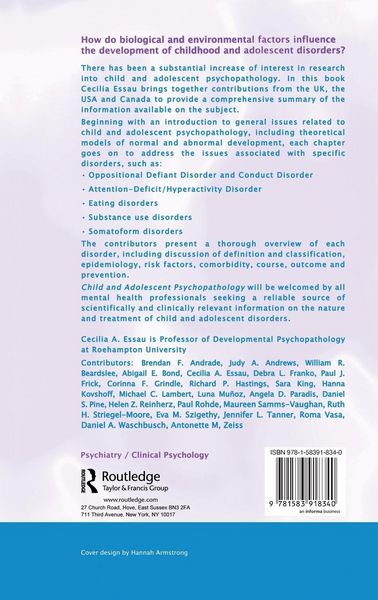 Produktbild: Child and Adolescent Psychopathology