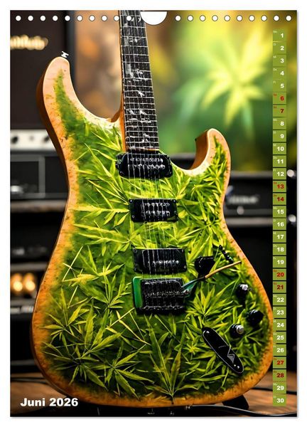 Produktbild: Traumhafte Gitarren (Wandkalender 2026 DIN A4 hoch), CALVENDO Monatskalender