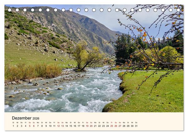 Produktbild: Kirgistan - Traumhafte Landschaften (Tischkalender 2026 DIN A5 quer), CALVENDO Monatskalender