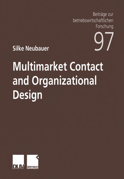 Produktbild: Multimarket Contact and Organizational Design