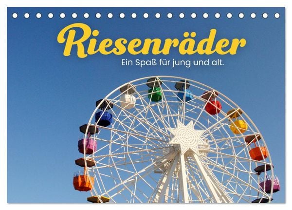 Produktbild: Riesenr&auml;der - Ein Spa&szlig; f&uuml;r jung und alt. (Tischkalender 2026 DIN A5 quer), CALVENDO Monatskalender
