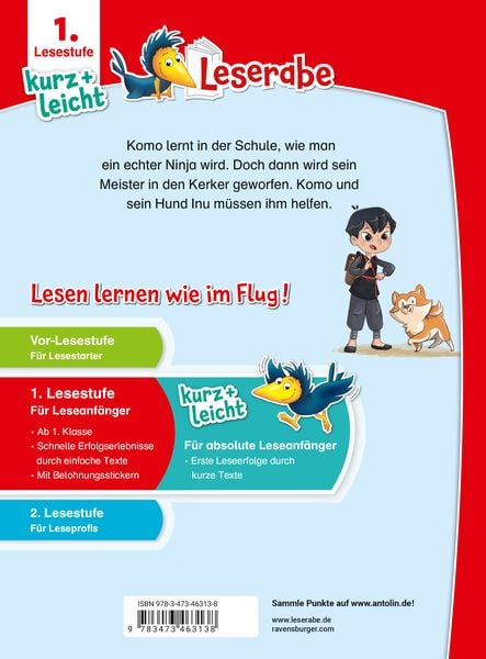 Produktbild: Leserabe 1. Lesestufe Kurz und leicht - Geheimauftrag für Ninja Komo