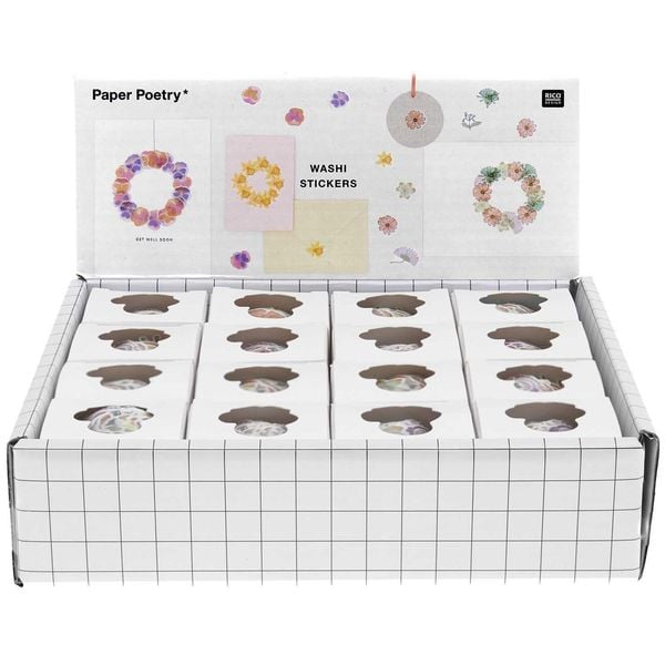 Produktbild: Washi Sticker Futschikato, Blumen MIX, 200 Stk, 2x2 cm