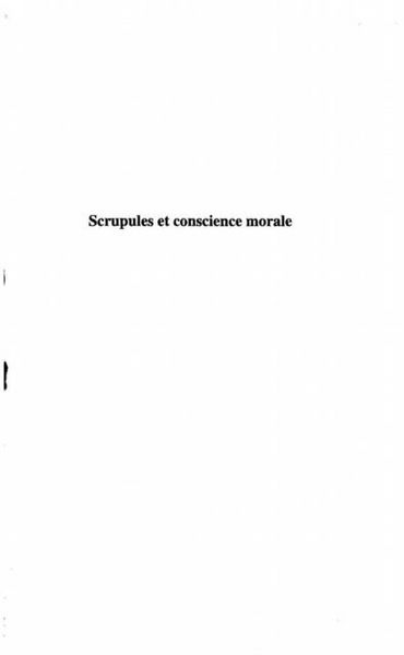Produktbild: Scrupules et conscience morale
