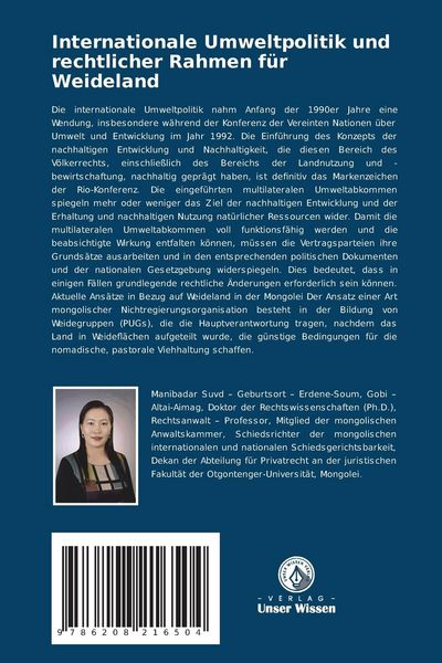 Produktbild: Internationale Umweltpolitik und rechtlicher Rahmen f&uuml;r Weideland