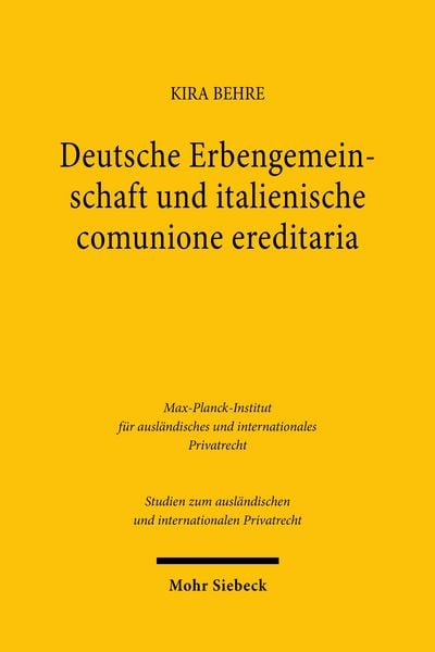 Produktbild: Deutsche Erbengemeinschaft und italienische comunione ereditaria