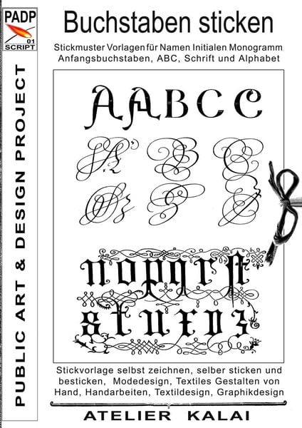 Produktbild: PADP-Script 001: Buchstaben sticken