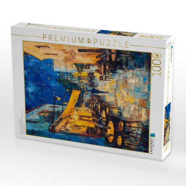 Produktbild: CALVENDO Puzzle Caf&eacute;terrasse am Abend KI | 1000 Teile Lege-Gr&ouml;&szlig;e 64x48cm Foto-Puzzle f&uuml;r gl&uuml;ckliche Stunden