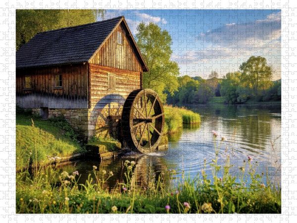 Produktbild: CALVENDO Puzzle Energie aus Bewegung - die Kraft der M&uuml;hle. | 1000 Teile Lege-Gr&ouml;&szlig;e 64x48cm Foto-Puzzle f&uuml;r gl&uuml;ckliche Stunden