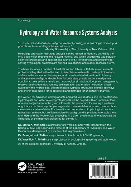 Produktbild: Hydrology and Water Resource Systems Analysis