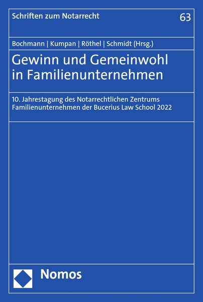 Produktbild: Gewinn und Gemeinwohl in Familienunternehmen