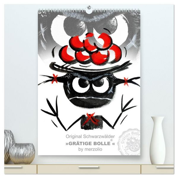 Original Schwarzwälder »Grätige Bolle« by merzolio (hochwertiger Premium Wandkalender 2026 DIN A2 hoch), Kunstdruck in Hochglanz