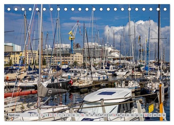 Produktbild: Hansestadt Wismar - Hafenimpressionen (Tischkalender 2026 DIN A5 quer), CALVENDO Monatskalender