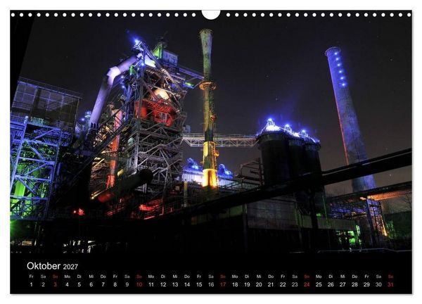 Produktbild: Impressionen Ruhrgebiet bei Nacht (Wandkalender 2027 DIN A3 quer), CALVENDO Monatskalender
