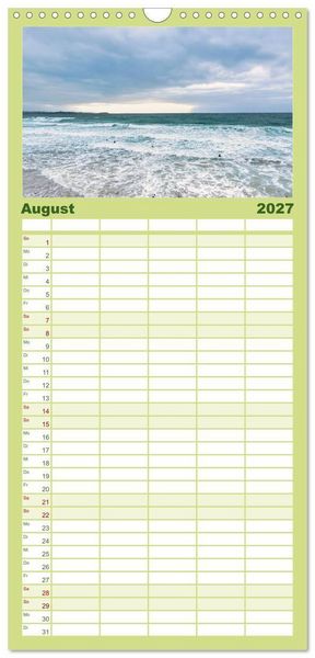 Produktbild: Familienplaner 2027 - Cornwall - Malerische Landschaften mit grandiosen K&uuml;sten mit 5 Spalten (Wandkalender, 21 x 45 cm) CALVENDO