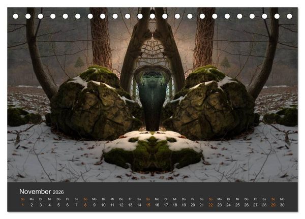 Produktbild: Spiegelwelten - Im Reich der Naturwesen (Tischkalender 2026 DIN A5 quer), CALVENDO Monatskalender