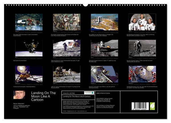 Produktbild: Landing On The Moon Like A Cartoon (hochwertiger Premium Wandkalender 2026 DIN A2 quer), Kunstdruck in Hochglanz