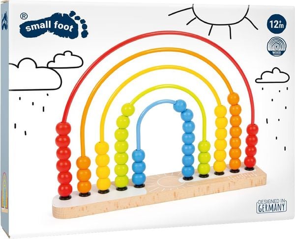 Small foot 11965 - Motorikschleife und Abakus Regenbogen, Höhe: 22 cm