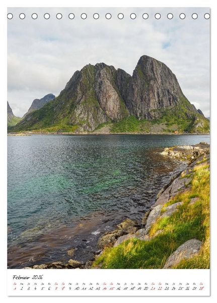 Produktbild: Norwegen - Das Land der Berge, Fjorde und Wasserf&auml;lle (Tischkalender 2026 DIN A5 hoch), CALVENDO Monatskalender