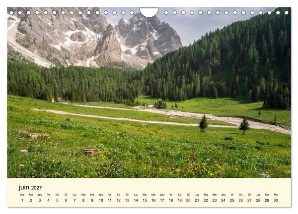 Produktbild: Un voyage dans les Dolomites (Calendrier mural 2027 DIN A4 vertical), CALVENDO calendrier mensuel
