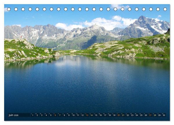 Produktbild: Le paradis des lacs de montagne (Calendrier de bureau 2026 DIN A5 vertical), CALVENDO calendrier mensuel