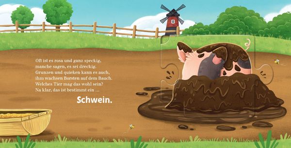 Produktbild: Nanu, welches Tier versteckt sich hier? Ein Bauernhof-Puzzle-Buch