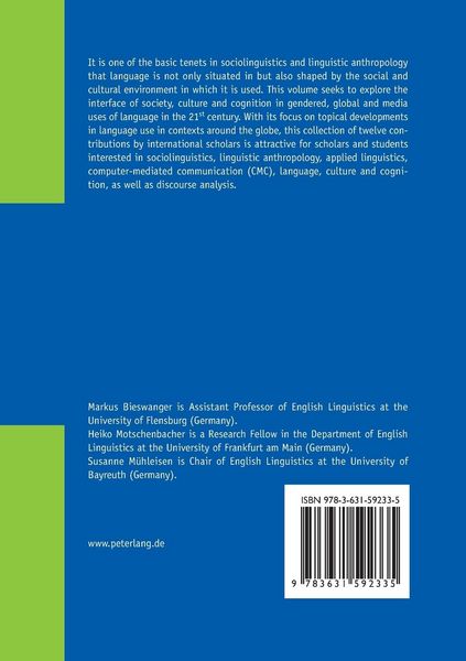 Produktbild: Language in its Socio-Cultural Context