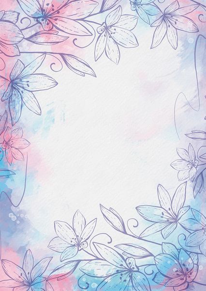 Produktbild: Design Paper Just Flowers A6 mit Blumen-Stickern