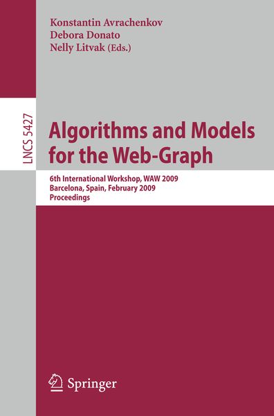 Produktbild: Algorithms and Models for the Web-Graph