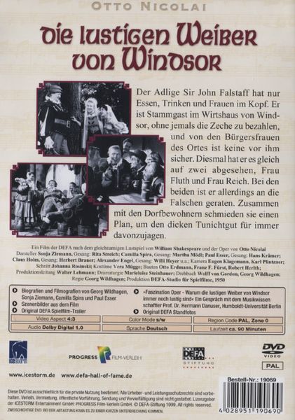 Produktbild: Die lustigen Weiber von Windsor - DEFA