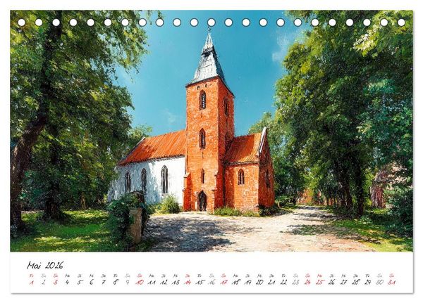 Produktbild: Sylt - Acrylmalerei von der Nordsee-Insel (Tischkalender 2026 DIN A5 quer), CALVENDO Monatskalender