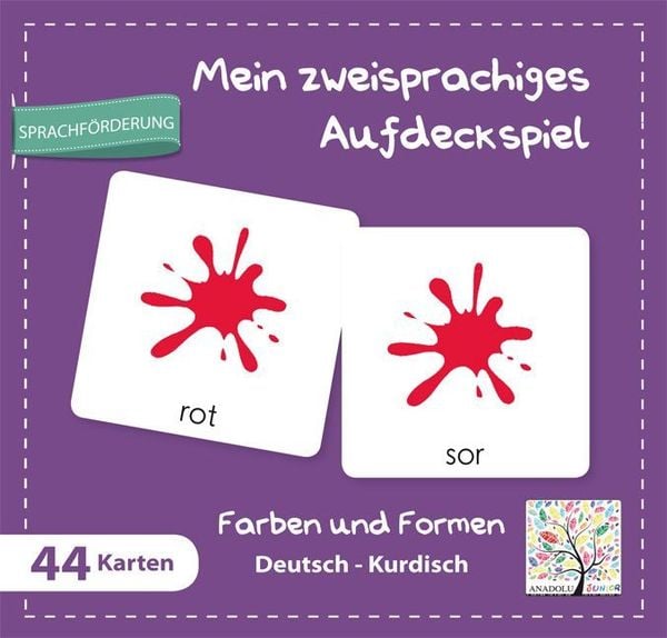 Produktbild: Mein zweisprachiges Aufdeckspiel, Farben und Formen Deutsch-Kurdisch (Kinderspiel)