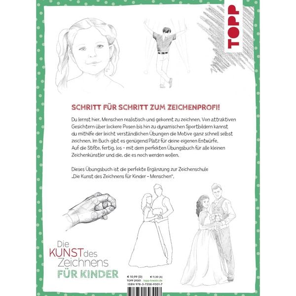 Produktbild: Die Kunst des Zeichnens f&uuml;r Kinder &Uuml;bungsbuch - Menschen