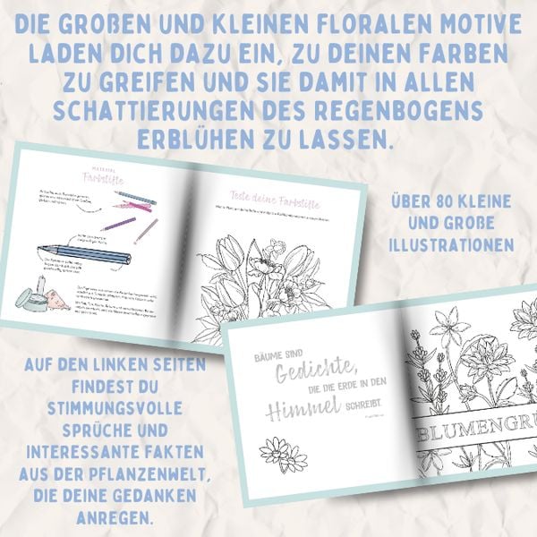 Produktbild: Colorful World - Zarte Blumengr&uuml;&szlig;e