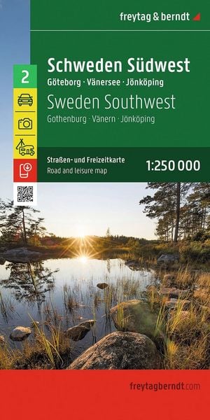 Produktbild: freytag & berndt Stra&szlig;enkarte Schweden S&uuml;dwest 1:250.000