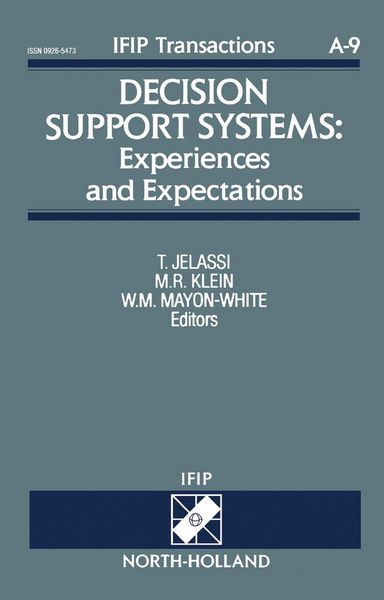 Produktbild: Decision Support Systems: Experiences and Expectations