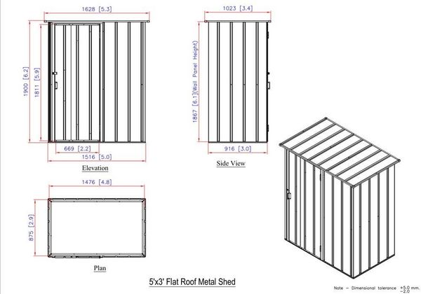 Produktbild: Metall Ger&auml;tehaus 148x88 Gartenhaus Schiebet&uuml;r