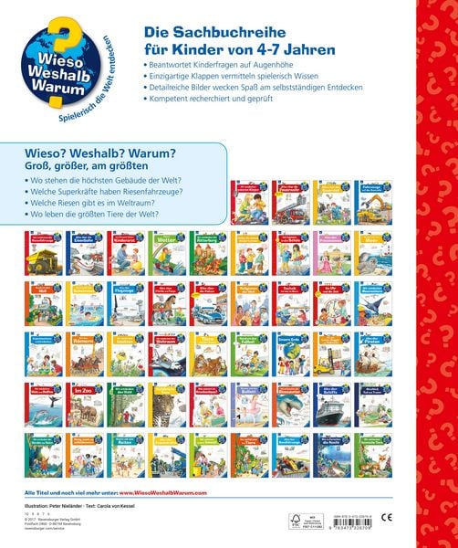 Produktbild: Wieso? Weshalb? Warum? Sonderband - Gro&szlig;, gr&ouml;&szlig;er, am gr&ouml;&szlig;ten (Riesenbuch)