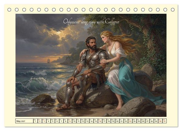 Produktbild: The adventurous journey of Odysseus (Desk Calendar 2027 DIN A5 landscape), CALVENDO 12 Month DeskCalendar