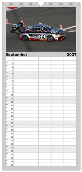 Produktbild: Familienplaner 2027 - SPORTWAGEN DTM und FIA GT mit 5 Spalten (Wandkalender, 21 x 45 cm) CALVENDO